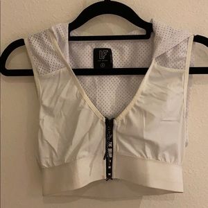 Lf zip up hooded crop top